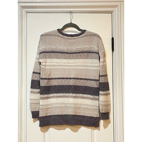 Max Studio Sweater Womens Stripe Long Sleeve Pullover X Small - Picture 3 of 5